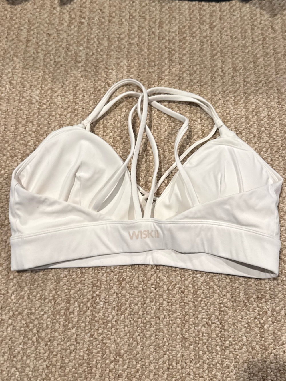 WISKI White Strappy Low-Impact Sports Bralette